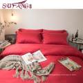 High Quality Hotel Bedding Linen Supplier 100% 60s Cotton Plain White Bed Sheets Set frame embroidery